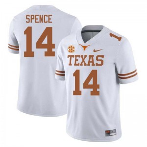 Men's Brad Spence White Texas Longhorns #14 Football Replica Jersey 514553-603