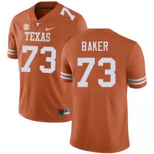 Mens Brandon Baker Texas Orange Texas Longhorns #73 Football Replica Jersey 990601-909
