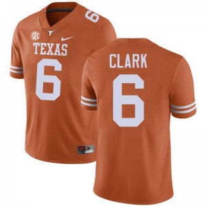 Men Christian Clark Texas Orange Texas Longhorns #6 Football Player Jersey 297254-488