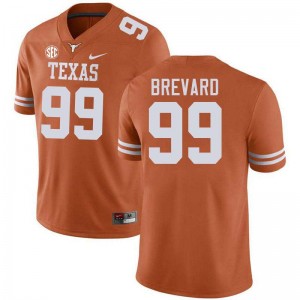 Men's Cole Brevard Texas Orange Texas Longhorns #99 Football Replica Jersey 991683-671