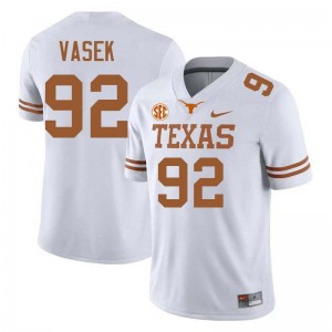 Mens Colton Vasek White Texas Longhorns #92 Football Alumni Jersey 321461-220