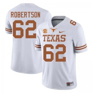Mens Connor Robertson White Texas Longhorns #62 Football Player Jersey 366680-430