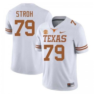 Men's Connor Stroh White Texas Longhorns #79 Football Stitched Jersey 248588-459