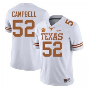 Men DJ Campbell White Texas Longhorns #52 Football Alumni Jersey 140800-599