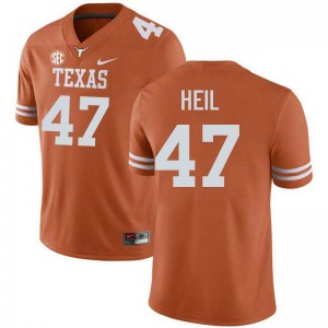 Mens Gehrig Heil Texas Orange Texas Longhorns #47 Football University Jersey 713480-367