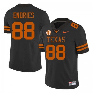 Mens Jack Endries Black Texas Longhorns #88 Football Stitched Jersey 278932-447