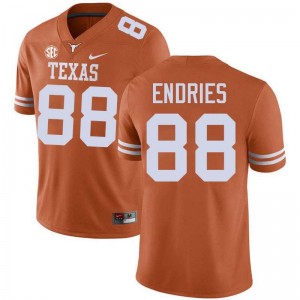 Men's Jack Endries Texas Orange Texas Longhorns #88 Football Stitched Jersey 363527-736