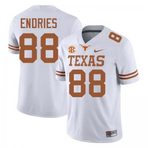 Men's Jack Endries White Texas Longhorns #88 Football 2025-26 Jersey 182905-854