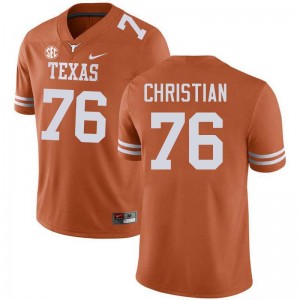 Mens Jackson Christian Texas Orange Texas Longhorns #76 Football Official Jersey 996902-903