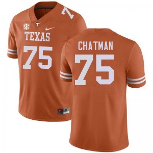 Mens Jaydon Chatman Texas Orange Texas Longhorns #75 Football High School Jersey 597501-285