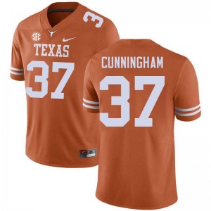 Men Jonathan Cunningham Texas Orange Texas Longhorns #37 Football University Jersey 357538-642