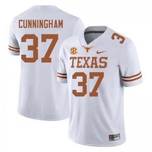 Men Jonathan Cunningham White Texas Longhorns #37 Football 2025-26 Jersey 456895-879
