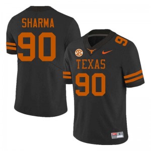 Men's Josiah Sharma Black Texas Longhorns #90 Football Alumni Jersey 175567-335