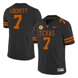 Men Kaliq Lockett Black Texas Longhorns #7 Football NCAA Jersey 986768-935