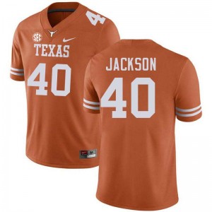 Mens Lance Jackson Texas Orange Texas Longhorns #40 Football Player Jersey 364200-556