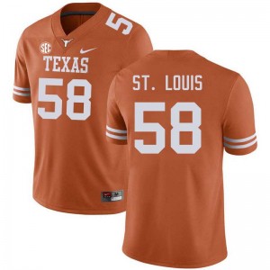 Men's Lance St. Louis Texas Orange Texas Longhorns #58 Football NCAA Jersey 729692-306