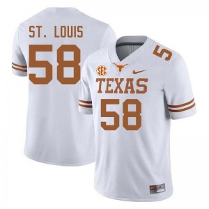 Men Lance St. Louis White Texas Longhorns #58 Football Embroidery Jersey 743003-557
