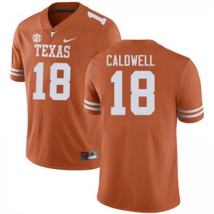 Men's Matthew Caldwell Texas Orange Texas Longhorns #18 Football Stitched Jersey 717449-172