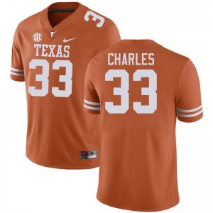Mens Myron Charles Texas Orange Texas Longhorns #33 Football Limited Jersey 220570-368