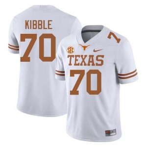Men Nate Kibble White Texas Longhorns #70 Football Embroidery Jersey 652599-945