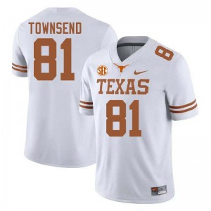 Mens Nick Townsend White Texas Longhorns #81 Football Alumni Jersey 175733-641
