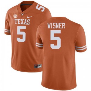 Men's Quintrevion Wisner Texas Orange Texas Longhorns #5 Football Alumni Jersey 184799-595