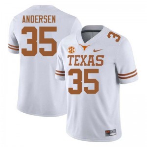 Mens Rett Andersen White Texas Longhorns #35 Football Stitched Jersey 866316-582