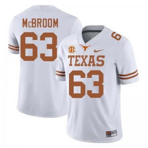 Men's Rick McBroom White Texas Longhorns #63 Football Alumni Jersey 213572-682