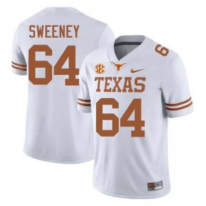 Men's Robert Sweeney White Texas Longhorns #64 Football Player Jersey 180013-983