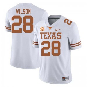 Men's Santana Wilson White Texas Longhorns #28 Football University Jersey 993774-445