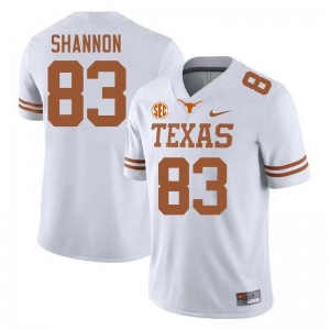 Men's Spencer Shannon White Texas Longhorns #83 Football Game Jersey 846869-652