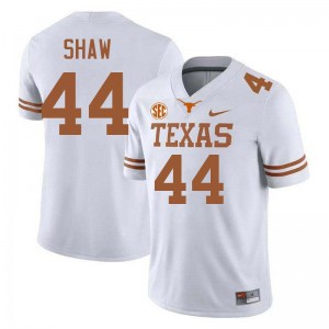 Mens Travis Shaw White Texas Longhorns #44 Football Official Jersey 245462-488
