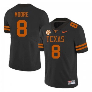 Mens Trey Moore Black Texas Longhorns #8 Football NCAA Jersey 983332-649
