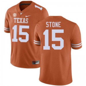 Men Will Stone Texas Orange Texas Longhorns #15 Football Embroidery Jersey 860204-578
