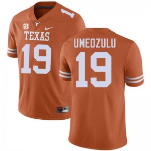Mens Zina Umeozulu Texas Orange Texas Longhorns #19 Football Replica Jersey 818120-187