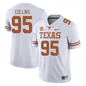 Men's Alfred Collins White Texas Longhorns #95 SEC Conference Official Jersey 336215-648