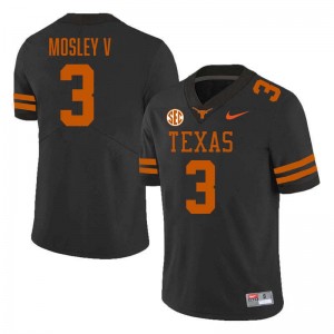 Men's Emmett Mosley V Black Texas Longhorns #3 Football High School Jersey 341200-216