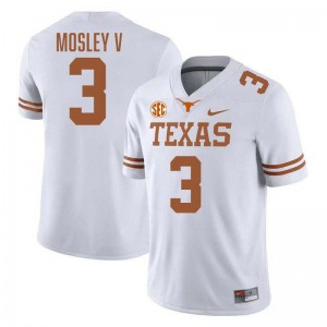 Men Emmett Mosley V White Texas Longhorns #3 Football Official Jersey 324491-686