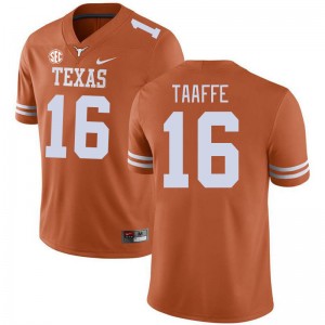 Men's Michael Taaffe Texas Orange Texas Longhorns #16 SEC Conference University Jersey 319336-413