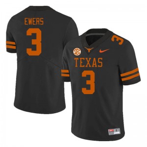 Men Quinn Ewers Black Texas Longhorns #3 SEC Conference Limited Jersey 554117-928