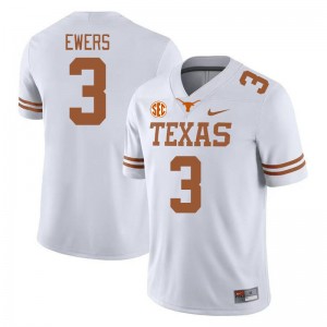 Men Quinn Ewers White Texas Longhorns #3 SEC Conference Limited Jersey 561806-965