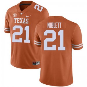 Men Ryan Niblett Texas Orange Texas Longhorns #21 SEC Conference 2025 Jersey 687522-369
