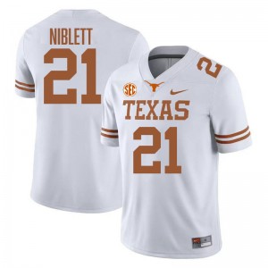 Mens Ryan Niblett White Texas Longhorns #21 SEC Conference Limited Jersey 742797-436