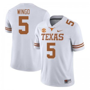 Mens Ryan Wingo White Texas Longhorns #5 SEC Conference Embroidery Jersey 111319-492