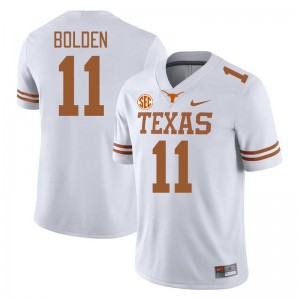 Men Silas Bolden White Texas Longhorns #11 SEC Conference 2025 Jersey 435878-871