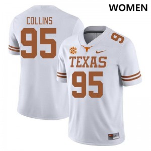 Women Alfred Collins White Texas Longhorns #95 SEC Conference Official Jersey 840042-905