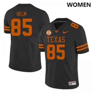 Women Gunnar Helm Black Texas Longhorns #85 SEC Conference NCAA Jersey 843071-241