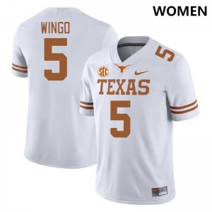 Women Ryan Wingo White Texas Longhorns #5 SEC Conference 2025-26 Jersey 741727-326