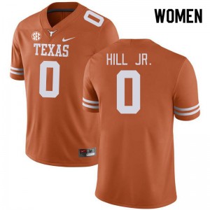 Women's Anthony Hill Jr. Texas Orange Texas Longhorns #0 SEC Conference Replica Jersey 150280-470