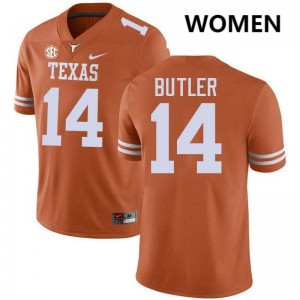 Women's Aaron Butler Texas Orange Texas Longhorns #14 Football 2025-26 Jersey 666061-307